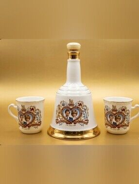 Charles & Diana porclein wedding decanter/cups